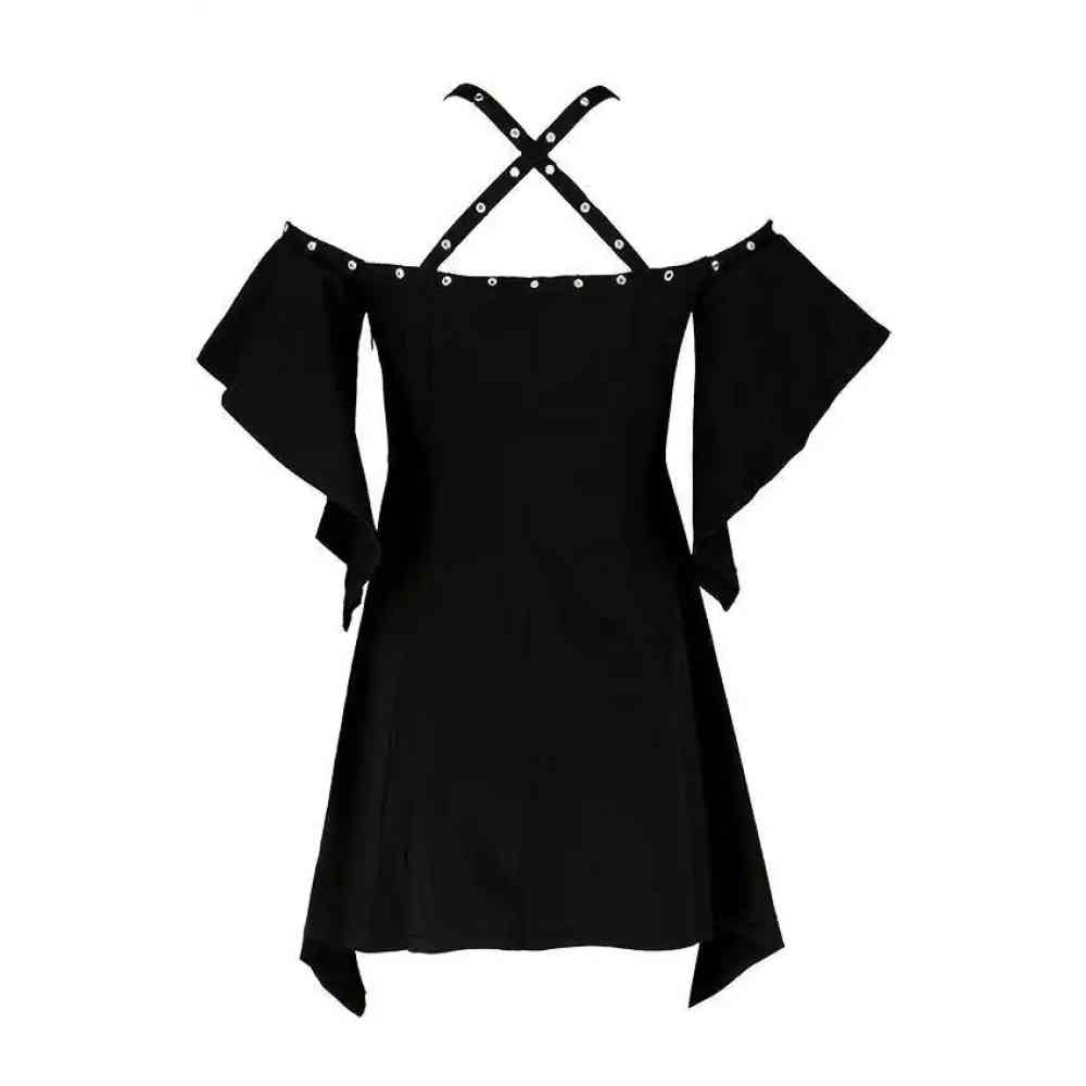 Restyle - Calista Crescent Mini dress - Black